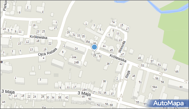 Proszowice, Królewska, 28, mapa Proszowice