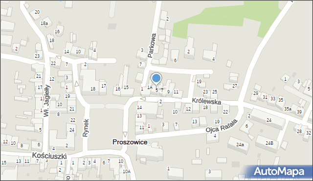 Proszowice, Królewska, 5, mapa Proszowice