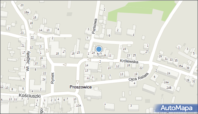 Proszowice, Królewska, 5A, mapa Proszowice