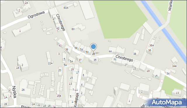 Prudnik, Króla Bolesława Chrobrego, 48, mapa Prudnik