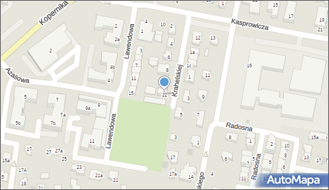 Pruszcz Gdański, Krahelskiej Krystyny, 12, mapa Pruszcz Gdański