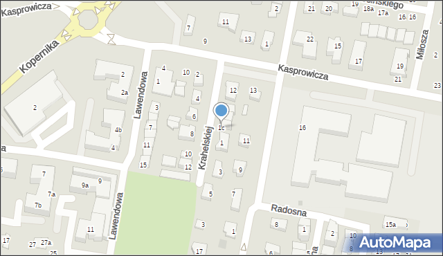 Pruszcz Gdański, Krahelskiej Krystyny, 1c, mapa Pruszcz Gdański