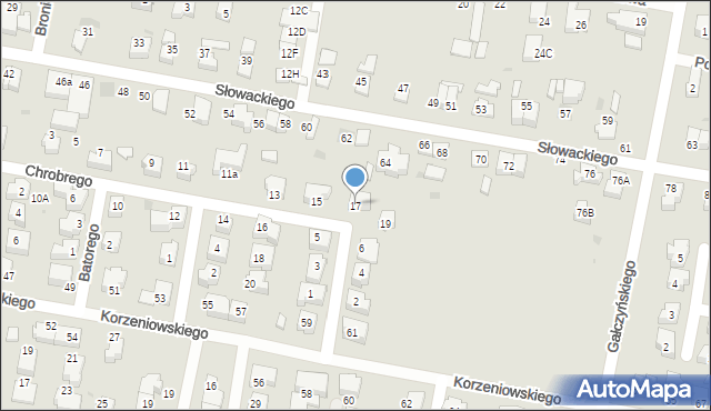 Pruszcz Gdański, Króla Bolesława Chrobrego, 17, mapa Pruszcz Gdański