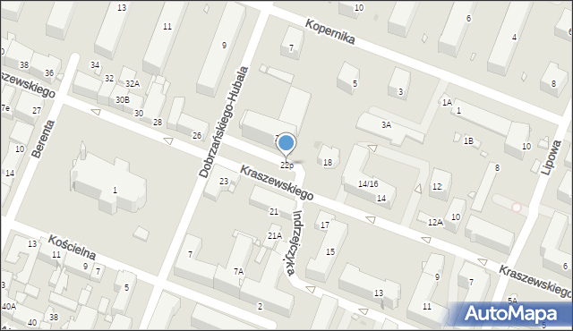 Pruszków, Kraszewskiego Józefa Ignacego, 22p, mapa Pruszków