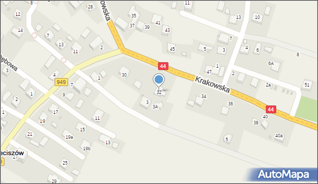 Przeciszów, Krakowska, 32, mapa Przeciszów