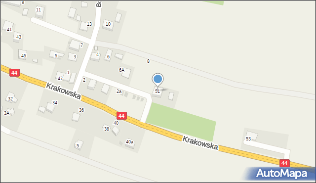 Przeciszów, Krakowska, 51, mapa Przeciszów