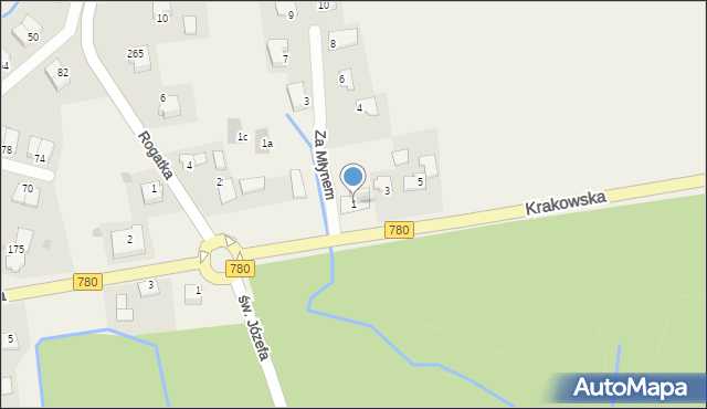 Przeginia Duchowna, Krakowska, 1, mapa Przeginia Duchowna