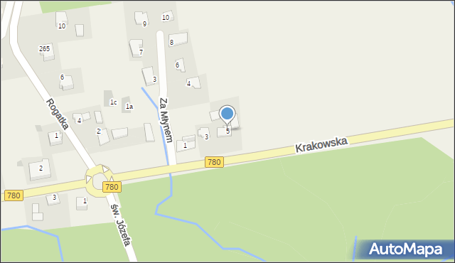 Przeginia Duchowna, Krakowska, 5, mapa Przeginia Duchowna