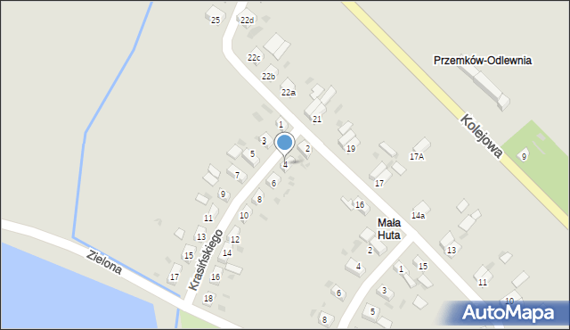 Przemków, Krasińskiego, 4, mapa Przemków