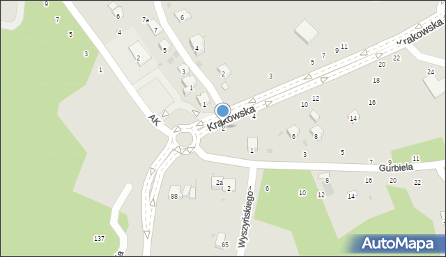 Przemyśl, Krakowska, 2, mapa Przemyśla