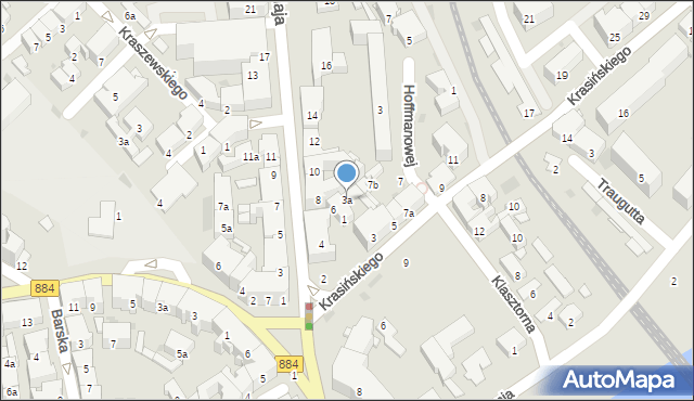 Przemyśl, Krasińskiego Zygmunta, 3a, mapa Przemyśla