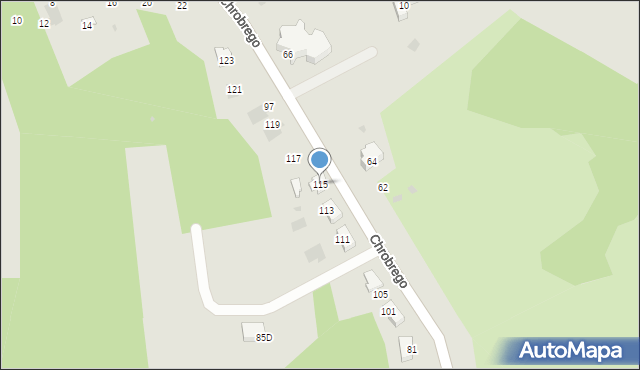 Przemyśl, Króla Bolesława Chrobrego, 115, mapa Przemyśla