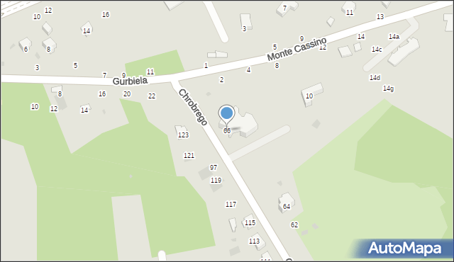 Przemyśl, Króla Bolesława Chrobrego, 66, mapa Przemyśla