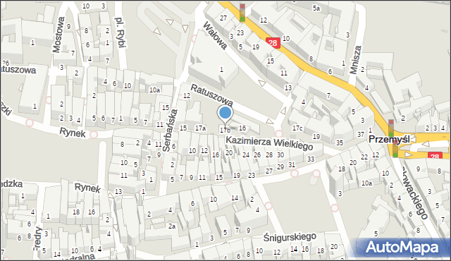 Przemyśl, Króla Kazimierza Wielkiego, 17b, mapa Przemyśla