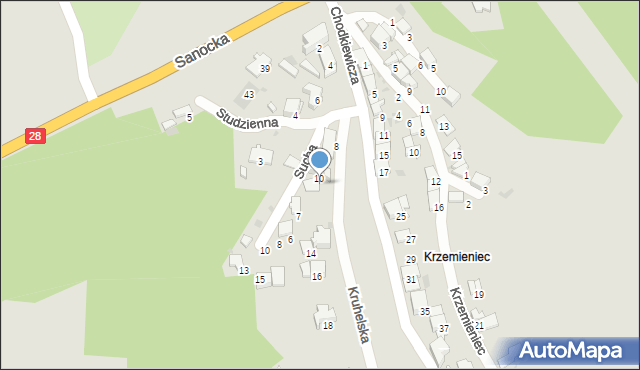 Przemyśl, Kruhelska, 12, mapa Przemyśla