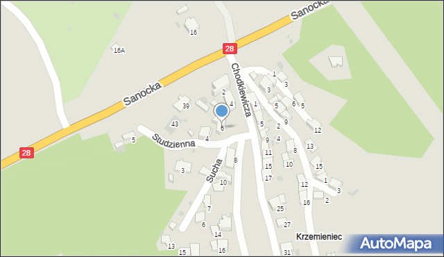 Przemyśl, Kruhelska, 6, mapa Przemyśla