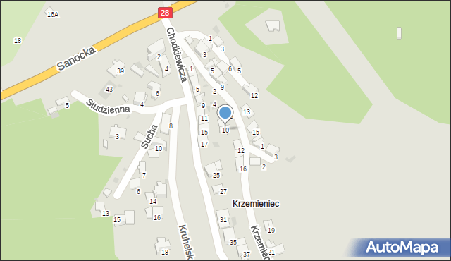 Przemyśl, Krzemieniec, 10, mapa Przemyśla