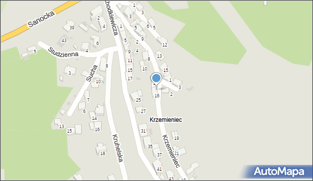 Przemyśl, Krzemieniec, 14, mapa Przemyśla