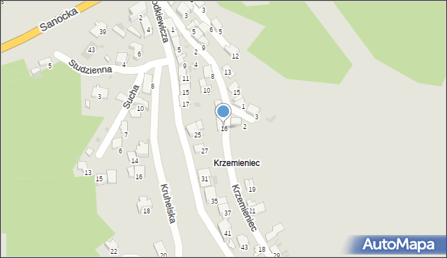 Przemyśl, Krzemieniec, 16, mapa Przemyśla