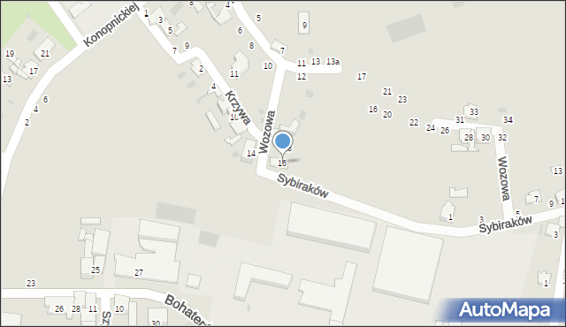 Przemyśl, Krzywa, 16, mapa Przemyśla