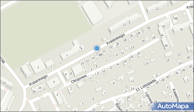 Przeworsk, Krasickiego Ignacego, bp., 16, mapa Przeworsk