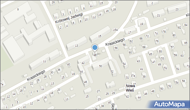 Przeworsk, Krasickiego Ignacego, bp., 48, mapa Przeworsk