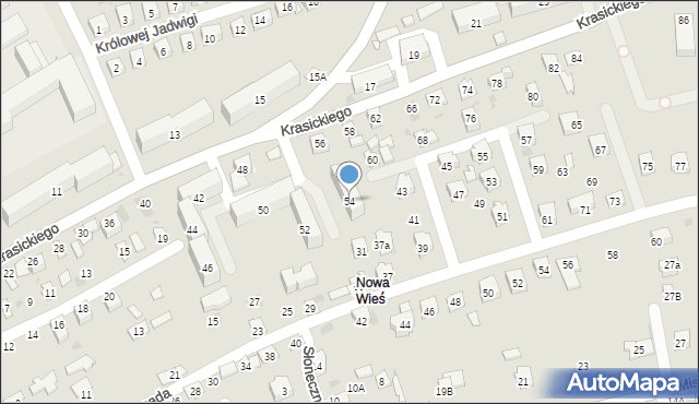 Przeworsk, Krasickiego Ignacego, bp., 54, mapa Przeworsk