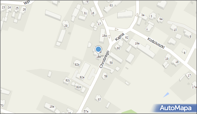 Przybiernów, Króla Bolesława Chrobrego, 18b, mapa Przybiernów