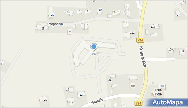 Przybysławice, Krakowska, 107, mapa Przybysławice