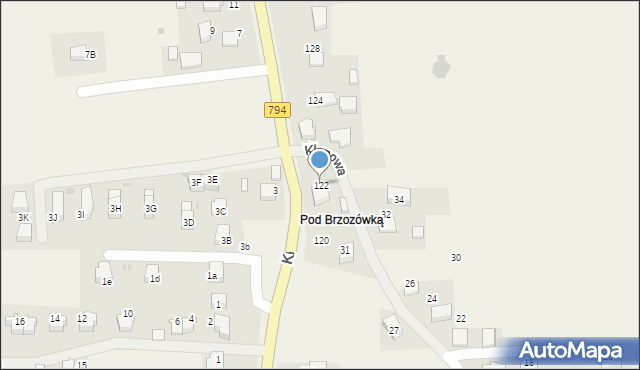 Przybysławice, Krakowska, 122, mapa Przybysławice