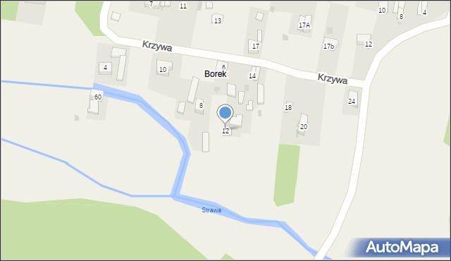 Przygłów, Krzywa, 12, mapa Przygłów