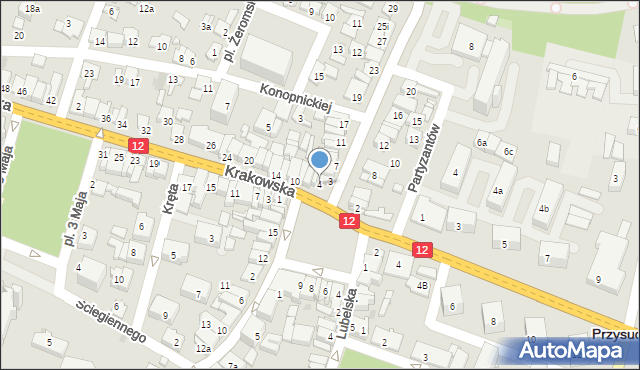 Przysucha, Krakowska, 4, mapa Przysucha