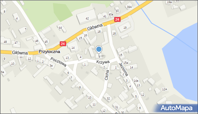 Przytoczna, Krzywa, 3, mapa Przytoczna