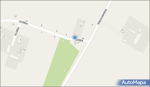 Psucin, Krótka, 1, mapa Psucin