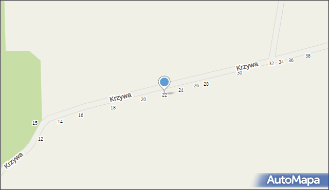 Psucin, Krzywa, 22, mapa Psucin