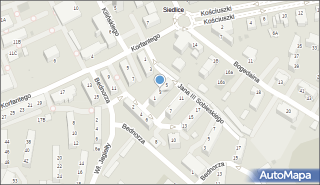 Pszczyna, Króla Jana III Sobieskiego, 3, mapa Pszczyny