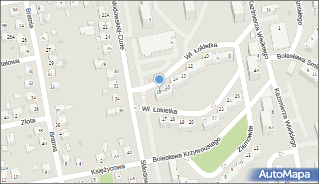 Pszczyna, Króla Władysława Łokietka, 16, mapa Pszczyny