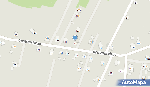 Pszów, Kraszewskiego Józefa Ignacego, 14, mapa Pszów