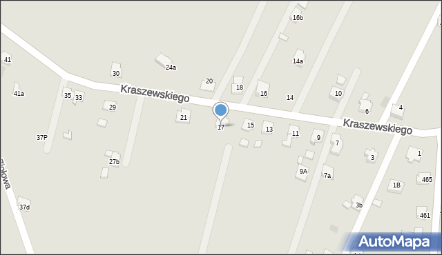 Pszów, Kraszewskiego Józefa Ignacego, 17, mapa Pszów