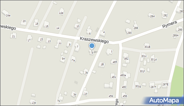 Pszów, Kraszewskiego Józefa Ignacego, 3, mapa Pszów