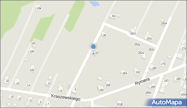 Pszów, Kraszewskiego Józefa Ignacego, 4c, mapa Pszów