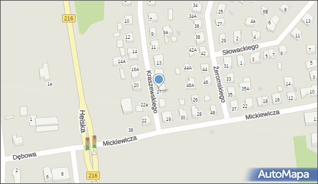 Puck, Kraszewskiego, 17, mapa Puck