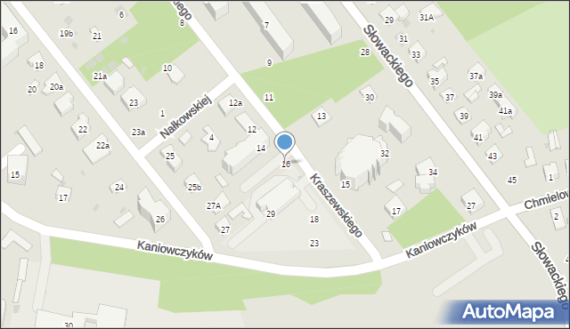 Puławy, Kraszewskiego Józefa Ignacego, 16, mapa Puław