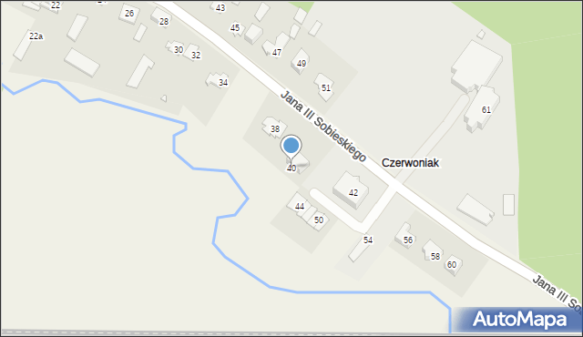 Puszcza Mariańska, Króla Jana III Sobieskiego, 40, mapa Puszcza Mariańska