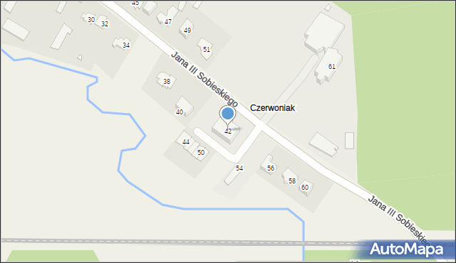 Puszcza Mariańska, Króla Jana III Sobieskiego, 42, mapa Puszcza Mariańska