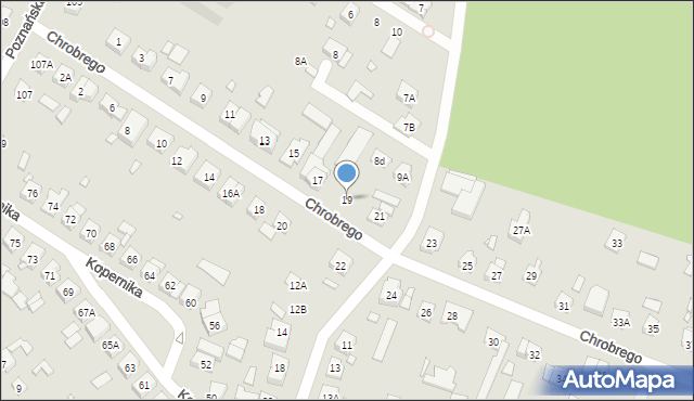 Puszczykowo, Króla Bolesława Chrobrego, 19, mapa Puszczykowo