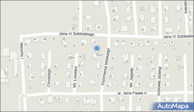 Pyskowice, Króla Kazimierza Wielkiego, 7, mapa Pyskowice
