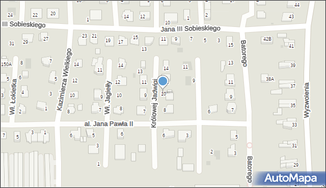 Pyskowice, Królowej Jadwigi, 10, mapa Pyskowice