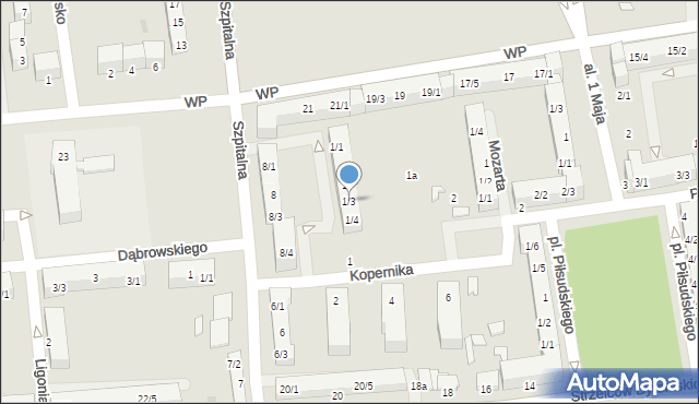 Pyskowice, Krótka, 1/3, mapa Pyskowice