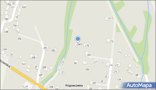 Rabka-Zdrój, Krakowska, 17F, mapa Rabka-Zdrój